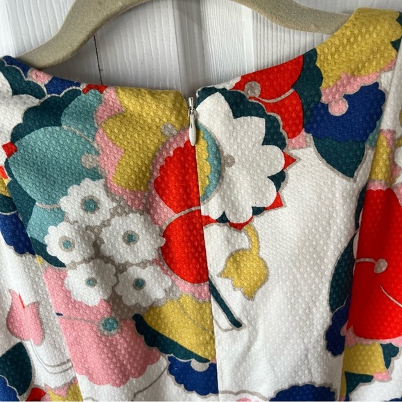 Boden multi color printed Retro Pocket shift dress size 6L - Picture 7 of 7